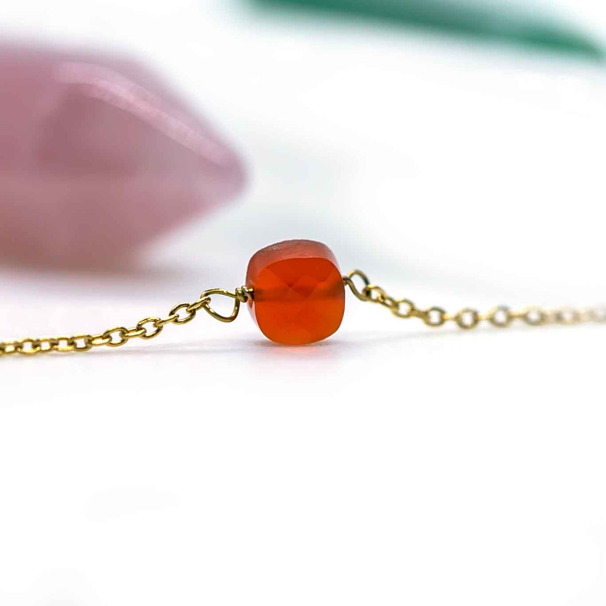 Carnelian 5mm Necklace - Virgo Birthstone - – Jaharii Jewelry