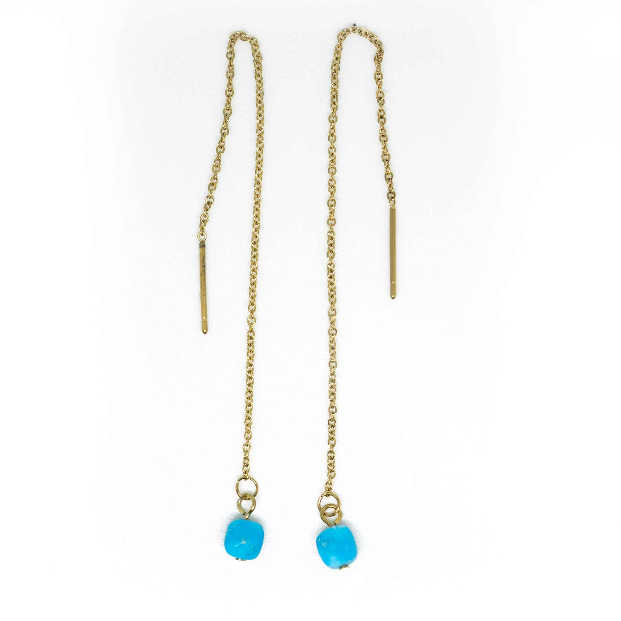Turquoise Elegante Threaders Earrings