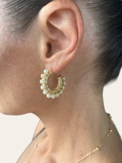 The Pearls Hoops earrings