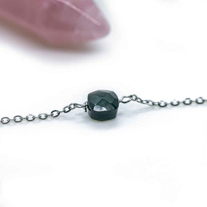Open image in slideshow, Black Onyx 5mm Necklace - Leo Birthstone -

