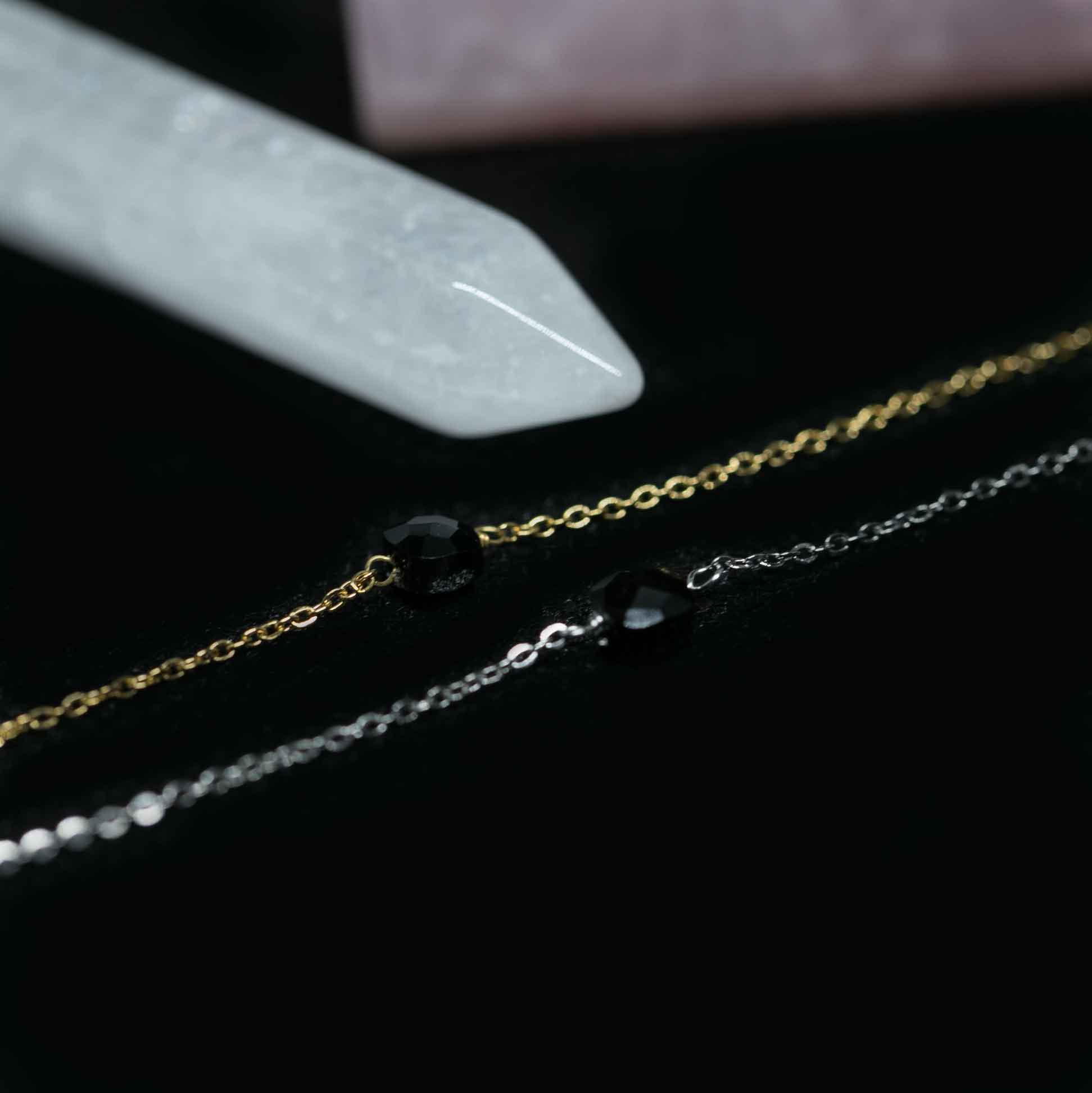 Black Onyx 5mm Necklace - Leo Birthstone -