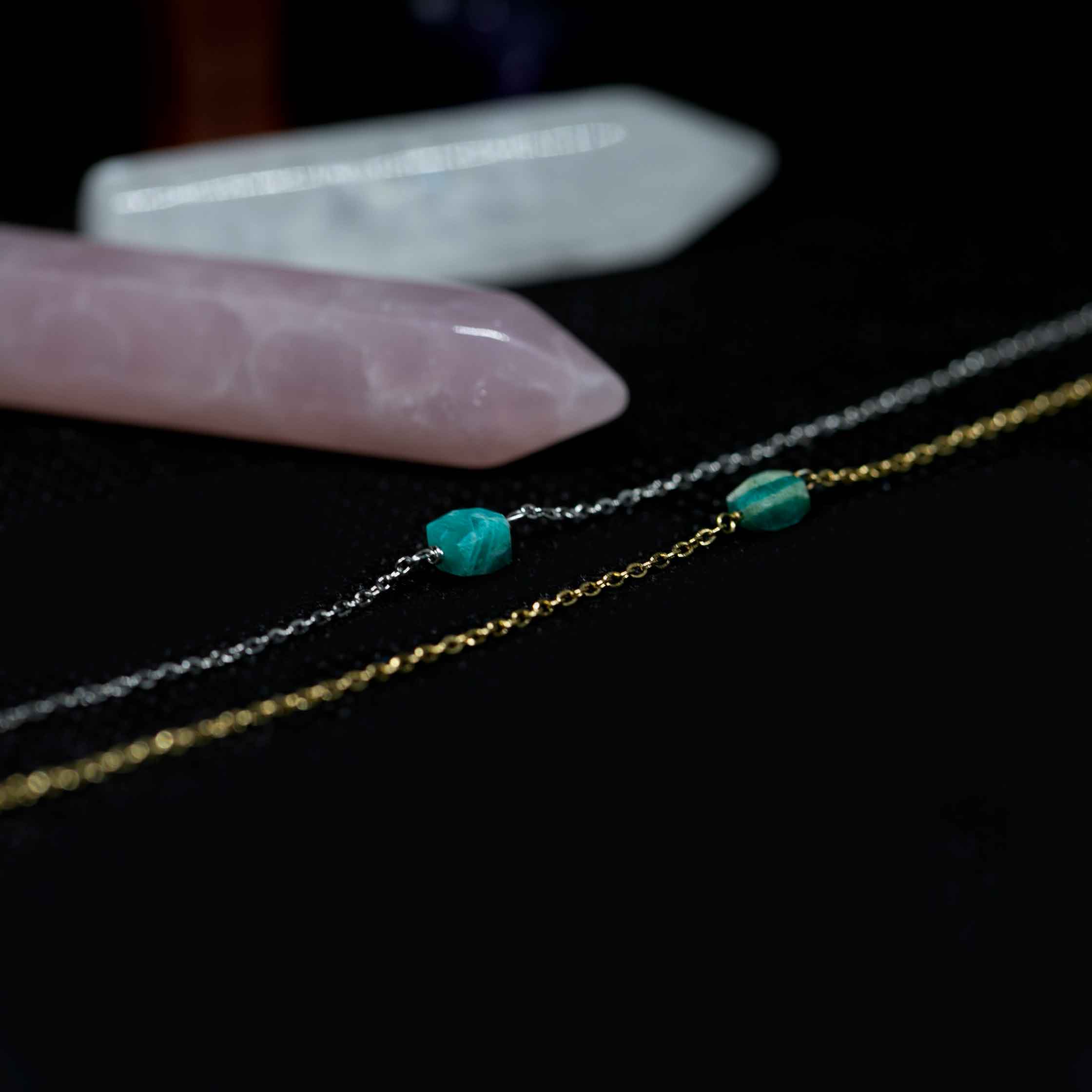 Dark Amazonite 5mm Necklace - Scorpio Birthstone - – Jaharii Jewelry
