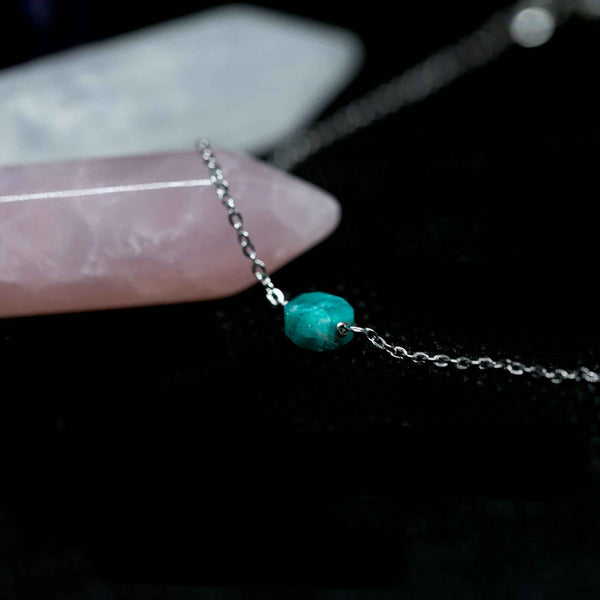Dark Amazonite 5mm Necklace - Scorpio Birthstone - – Jaharii Jewelry