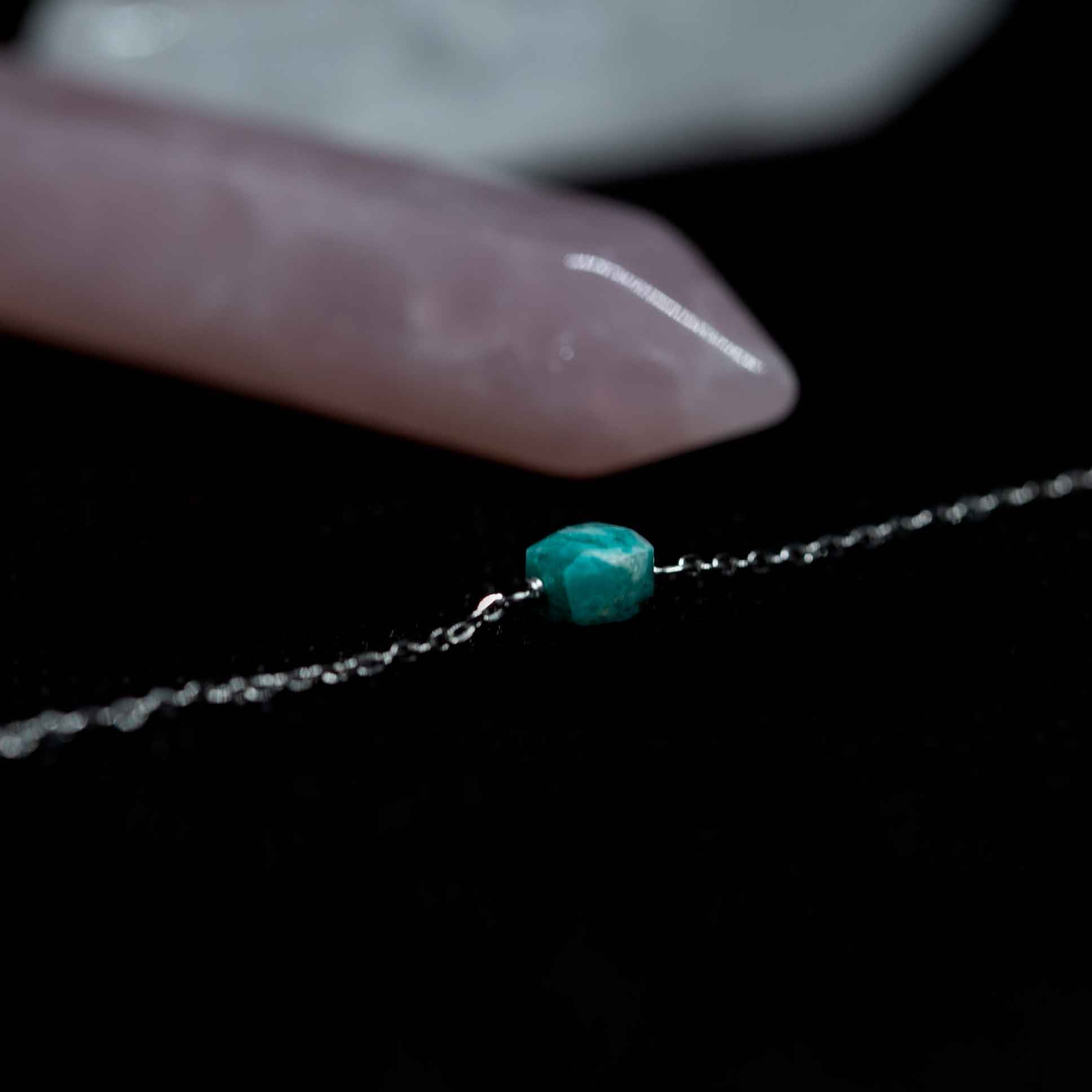 Dark Amazonite 5mm Necklace - Scorpio Birthstone - – Jaharii Jewelry