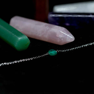 Open image in slideshow, Green Onyx Bracelet 5mm - Gemini Birthstone -
